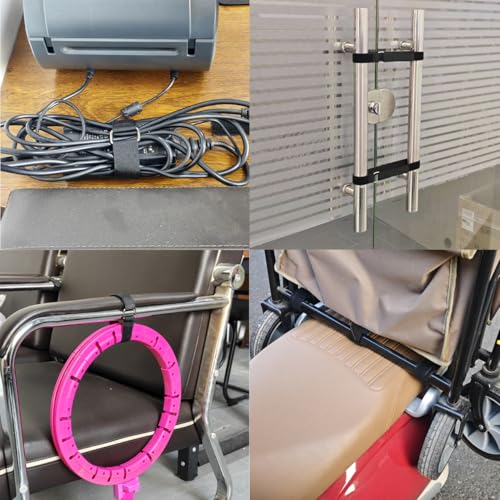 8"12"18"24"30" Hook and Loop Fastening Cable Strap - 60 Pack Reusable Nylon Extend Securing Strap - Adjustable Cinch Strap with Buckle - size: 1 x ( 8+12+18+24+30 ) in (Pack of 2)