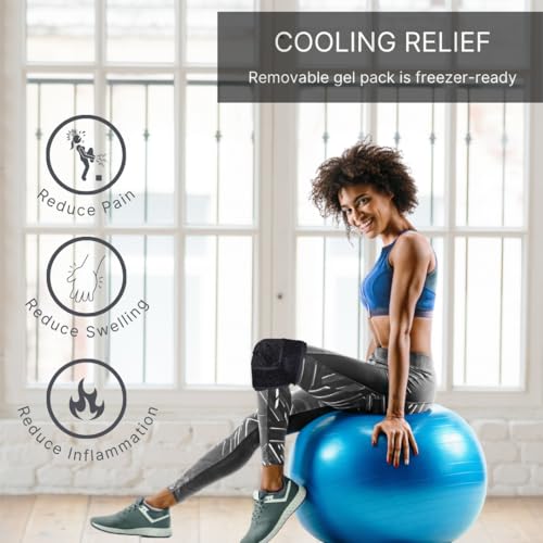 NatraCure Hot & Cold Knee Wrap Brace Support Ice Wrap for Knee Pain - Ice Packs for Knees - Post Knee Surgery Recovery Gift Must Haves, MCL, PCL, ACL Recovery Must Haves - Knee Wraps for Pain Relief