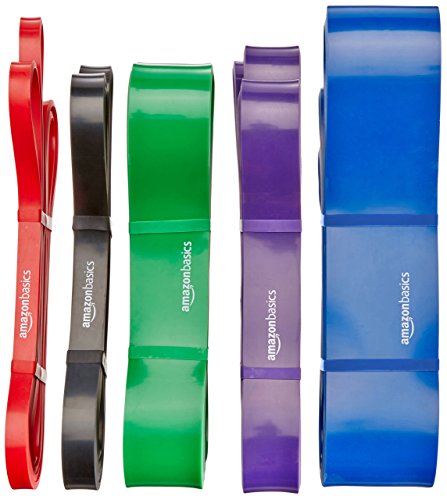 Amazon Basics Resistance Pull Up Band for Pull Up Assistance, Muscle Training, Body Stretching and Home Workouts, 1-3/4 Inches, 50 to 125 Pounds, Green