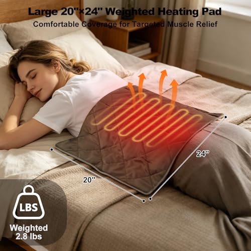 Infrared Weighted Heating Pad 20"×24" for Back Pain,FSA Eligible