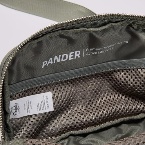 Pander Crossbody Belt Bag for Women and Men, Travel and Everyday Use - color: Grey Sage