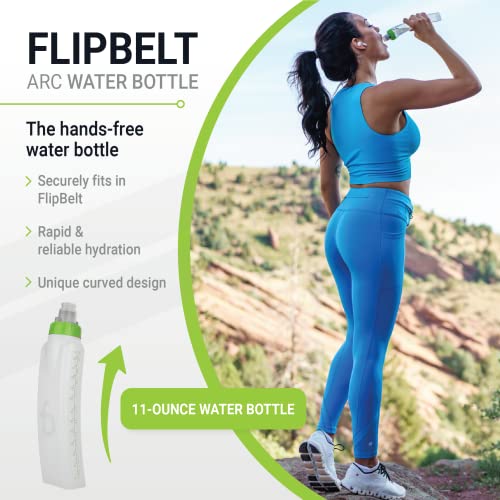 FlipBelt Arc Water Bottle Bundle - 11 Oz + 6 Oz Curved Hydration Running Bottles
