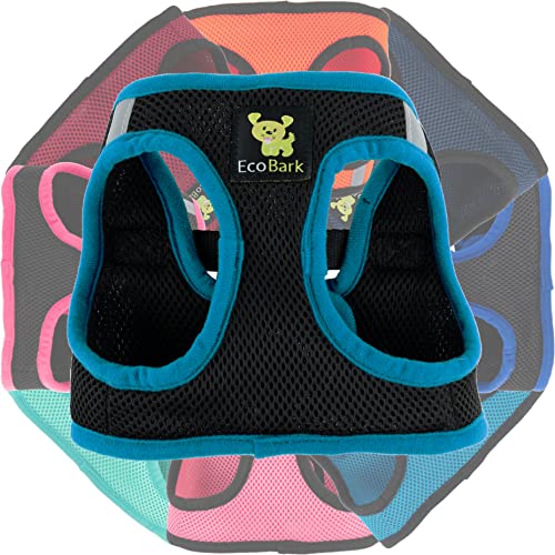 EcoBark Step in Dog Harness, Reflective No Choke Halter Vest, XXXS, Teal - color: Black and Teal Trim, size: XXXS- 2 to 3 lbs- Chest up to 10 in (Pack of 1)