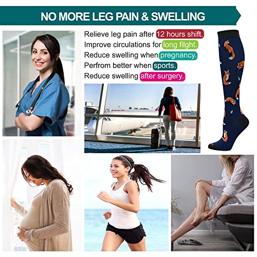 LEVSOX Compression Socks Women and Men, 20-30mmHg, Best for Nurses, Travel, Pregnancy - color: 4 Pairs Mix C, size: Small
