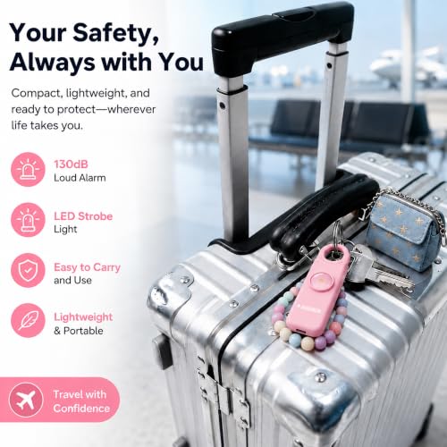 Rechargeable Personal Safety Alarm for Women - color: Baby Pink