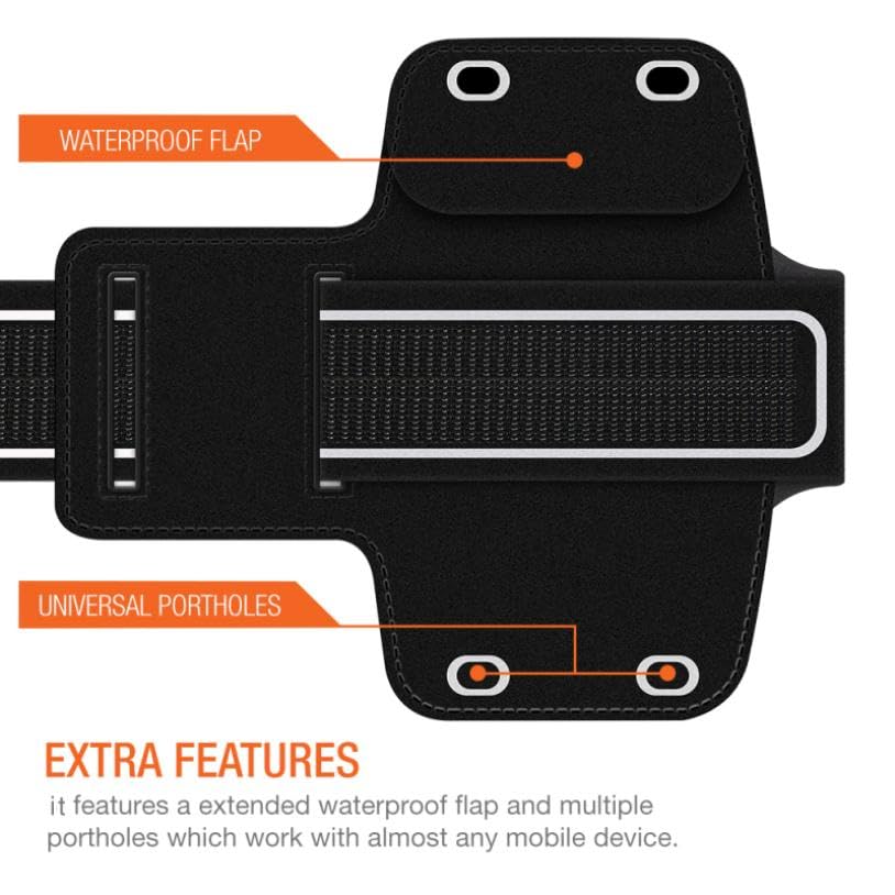 Running Armband Sports White Compatible with OnePlus Nord N10/N20/N30/N100/N200/N300 5G, Gym Workout Case Cover Band Arm Strap