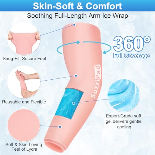 SuzziPad Extended-Length Elbow Ice Pack for Pitchers, Tennis & Tendonitis - style: Large