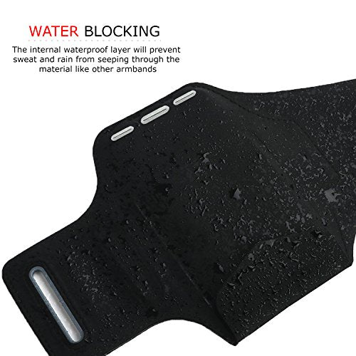 RevereSport Waterproof Armband for iPhone Pro 17/16/15/14/13/12 with Extra Pockets for Keys, Cash and Credit Cards. Running Phone Arm Holder for Sports, Gym Workouts and Exercise - size: 6.2" Screen