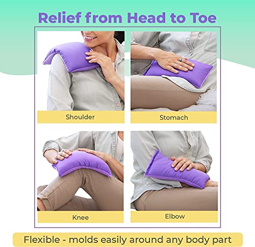 My Heating Pad Microwave Heating Pad - Moist Microwavable Heating Pads for Joints and Muscles Relief - Microwave Hot Pack Heat Pad for Cramps - Chilled or Heated Pad Therapy - Purple - Lavender Scent - style: Rectangle Purple-Lavender Aroma