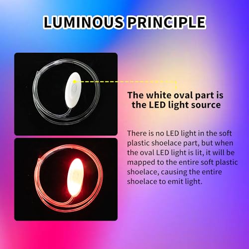 5 Pairs Light Up Shoe Laces Strings LED Shoelaces Casual Sneaker Waterproof
