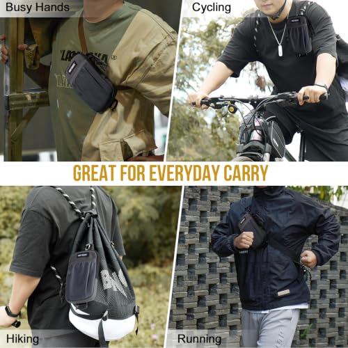 ONETIGRIS Backpack Strap Pouch, MOLLE Phone Holster for Backpack & Belt - color: Grey