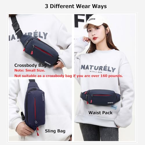 Fanny Pack Men Women Water-resistant Sports Waist Pack Small Bumbag Unisex - color: Blue