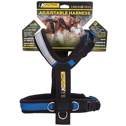 Adjustable Dog Harness, No-Pull D-Ring - Alpine Outfitters Urban Trail – Padded, Reflective, Multi-Use for Hiking, Running, and Everyday Wear - Large Teal - color: Teal, size: Large