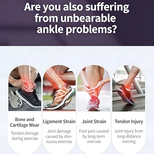 Ankle Brace for Women & Men with Side Stabilizers - No Lace, Quickly tighten and cross wrap, Air and Cool fabric, suitable for both left and right feet, Adjustable Compression Ankle Support for Sprained Ankle, Sprain Prevention, Recovery, For Running, Vol