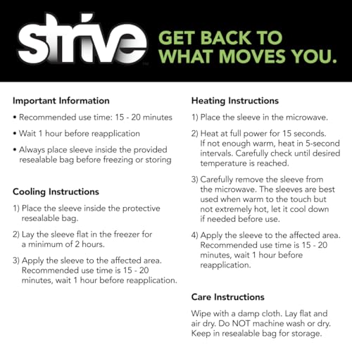 Strive Wrist/Ankle Sleeve, Hot & Cold Therapy, Gel Compression, 2-Pack - size: Small Wrist/Ankle