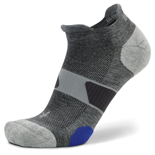 Balega Unisex Adult UltraGlide Friction-Free No-Show Running Socks (1-Pair) - color: Grey Heather, size: X-Large