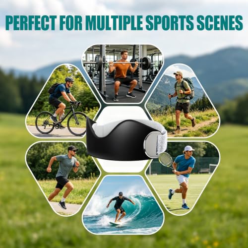 Patellar Tendon Support Strap 2 PCS, Adjustable Non-Slip Patella Band Stabilizer Silicone Knee Brace for Hiking, Running, Basketball, Squats, Jumpers Knee, Tendonitis (Black)