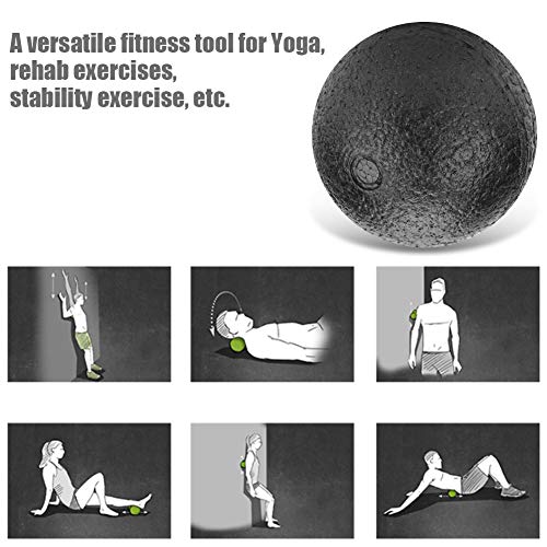 Manual Massage Ball,EPP Yoga Foam Roller Massage Ball Set Point Body Muscle Stress Relief Tool for Shoulders, Arms, Neck, Back and Feet (10CM Single Ball) - color: Black, size: 10CM single ball