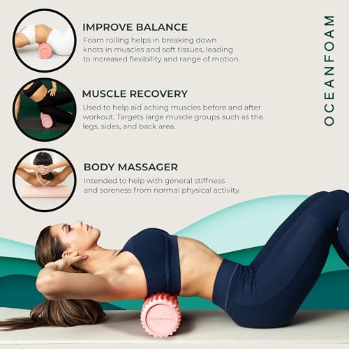 Oceanfoam Tidal Roller - Muscle Massage Foam Roller for Exercise (Charcoal) - color: Charcoal