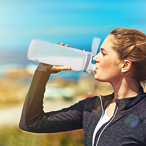 30oz Tritan Water Bottle with Time Marker, 1-Pack, Aqua White - color: Aqua White