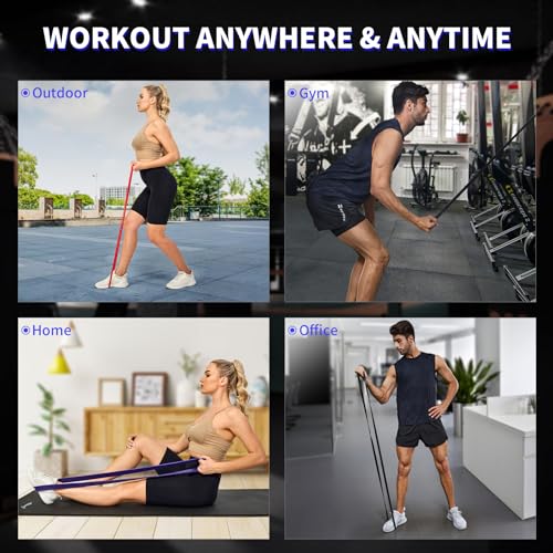 Pull Up Assistance Bands Set, Long Resistance Bands for Working Out - color: 5 LBS - 90 LBS
