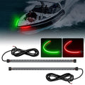Nilight Boat Light Strip 2PCS 13" 66 LED Red Green Navigation Marine Lights - color: 66LED Light Strip-2Pcs