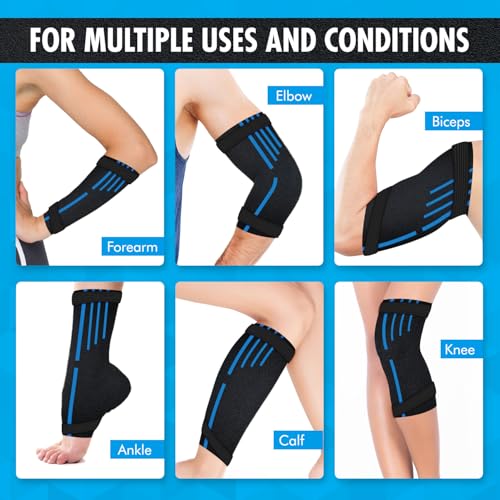 Perfect Remedy Freeze Sleeve - Hot & Cold Arm Ice Pack Wrap Compression - Tennis Elbow Cold Pack Compression for Support in Injuries - Ice Sleeve for Knee, Elbow (Small-Medium) - color: Ice Sleeve