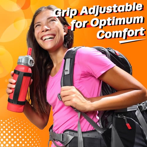 10 Pcs Water Bottle Carrier Grip Portable Silicone Band Holder Strap Handheld Water Bottle Handle Strap for Summer Outdoor Bike Gym Running Jogging Sport Accessories