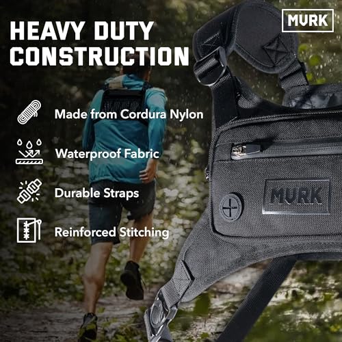 MVRK Water Resistant Running Vest Chest Pack, Phone Holder for Running, Lightweight Training Pack with Reflective Detail - color: Reflective