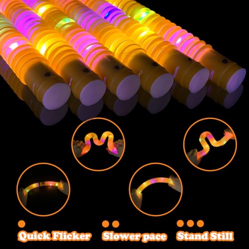 12-24 PCS Orange Glow Sticks Halloween Party Favors Toys for Kids Adults - style: Orange