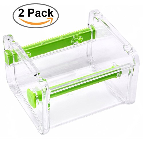 2pcs HomDSim Washi Tape Dispenser Cutter, Roll Holder Organizer, Masking Desktop DIY Sticker Cutter Holder Storage Box - Green - color: Green