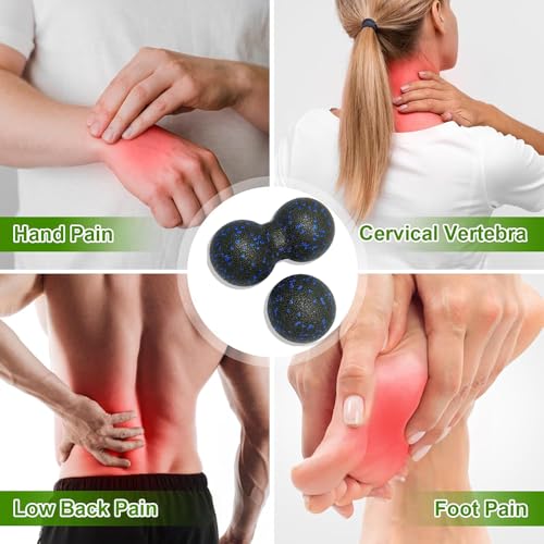 Peanut Massage Ball, Double Lacrosse Foam Roller for Physical Therapy, Firm