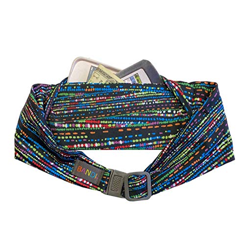 BANDI KIDS Pocket belt for Medical, Sports, Play Comfortable fit Adjustable waist pack, Made In USA - color: Confetti