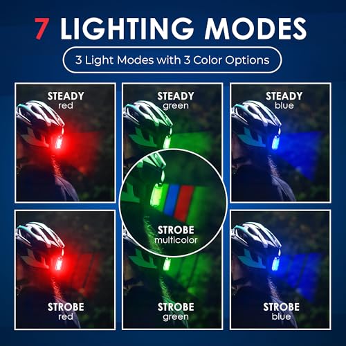 LED Safety Light (2 Pack) with Bonus Items – Clip On Strobe/Running Lights for Runners, Dogs, Bikes, Walking and More - color: Mixed