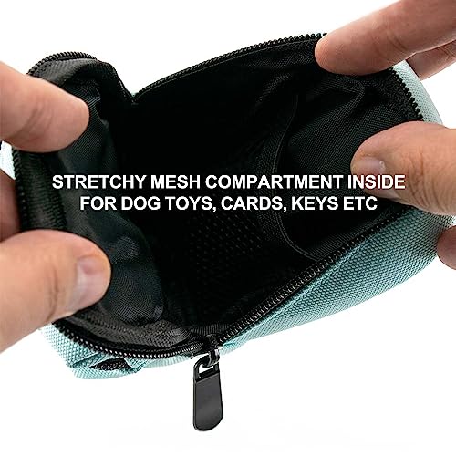 Dog Treat Pouch Dog Poop Bag Holder for Leashes, Pets Snack Container With Inner Small Bag, Puppy Supplies Perfect for Training and Walking - Hands Free Dog Waste Bag Dispenser -Dog Travel Accessories - color: Mint