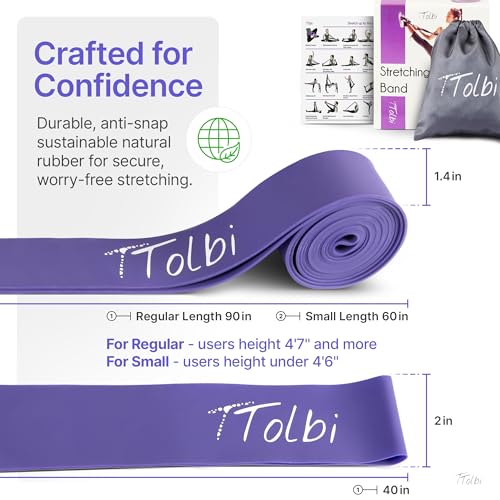 Ballet Stretch Bands Set with Foot Mini Loop, Splits Flexibility Trainer - color: Purple Regular