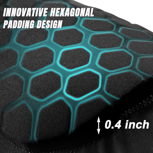 XZQTIVE Soccer Shin Guards Shin Defender for Kids Youth Adult, Ski Shin Guard Calf Compression Sleeve with Honeycomb Shin Pads - color: black, size: X-Large