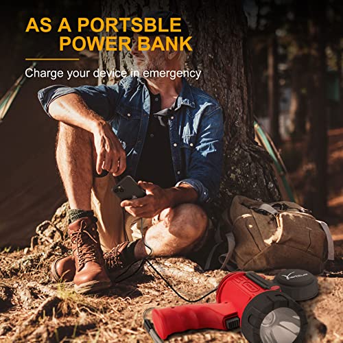 YIERBLUE Rechargeable Spotlight Flashlight with High Lumen LED - color: Red-Pro
