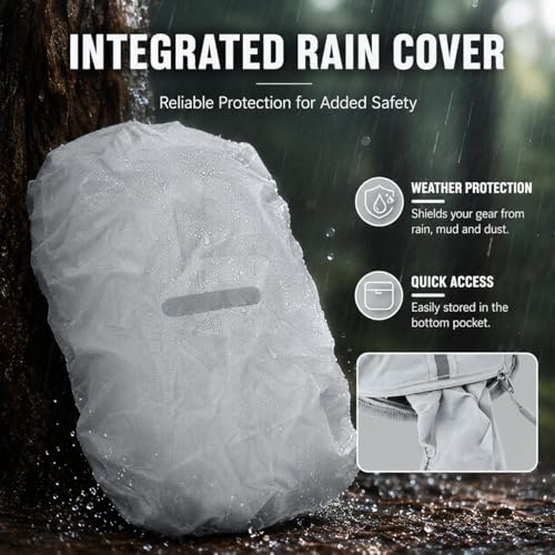 Zavothy Hydration Vest Pack with 1.5L Water Bladder, Lightweight 6L Hydration Backpack for Running, Hiking & Cycling, Breathable Reflective Hydration Vest for Men & Women - color: Grey