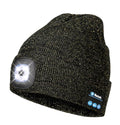 Wmcaps Bluetooth Beanie with LED Light and Headphones, Christmas Tech Gifts - color: Black Mixed Goldwire