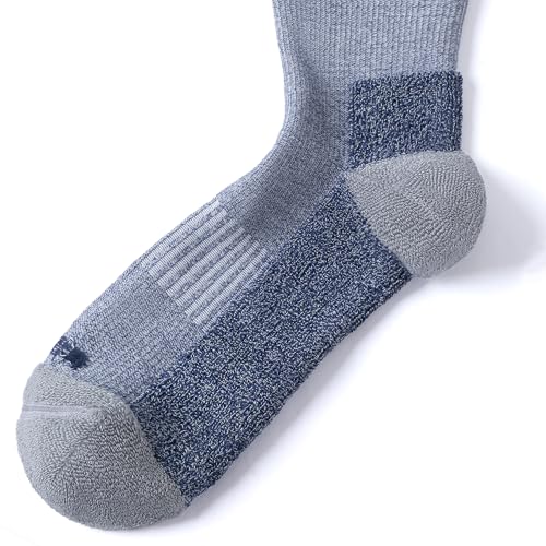 LEVSOX Thicker Bamboo Viscose Compression Socks 20-30 mmHg Cushioned - color: Purple&grey, size: Medium