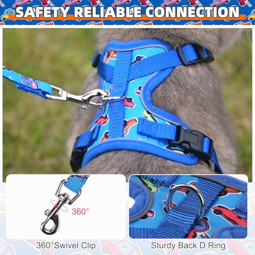 KOOLTAIL Cat Harness and Leash Set, Escape Proof for Safe Walking & Travel, Reflective Comfortable Easy Control Adjustable Kitten Harness for Boys&Girls Small Medium Large Cats Car S - size: Small