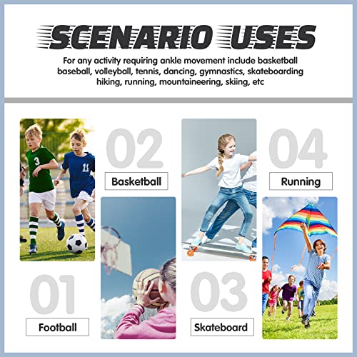 Tarpop 3 Pair Girls Ankle Brace Compression Sleeves, Black, Large - color: Black, size: Large