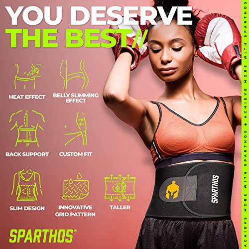 Sparthos Sweat Band Waist Trainer for Men & Women - Belly Fat Belt - size: Large