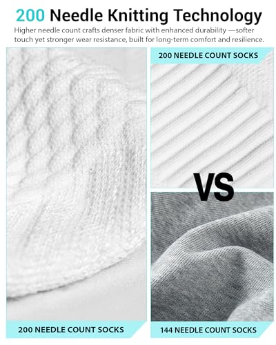 Compression Crew Athletic Socks, 3 Pairs, Performance Socks - color: White, size: Medium