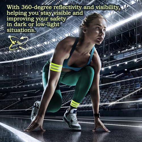 BlingKingdom 4 PCS High Visibility Reflective Running Gear