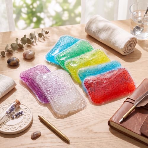 TrelaCo 8 Colors 24 Pcs Gel Bead Ice Pack 4 x 6 Inch Reusable Hot Cold Pack - color: 8 Colors