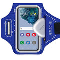 Armband for Samsung Galaxy S26 S25 S24 S23 S22 Ultra/Plus/FE, Gym Running Workouts Arm Band with Earbuds Holder (Nav Blue) - color: Nav Blue