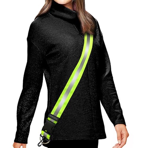 Reflective Sash for Night Walking, 360° High Visibility Running Safety Gear