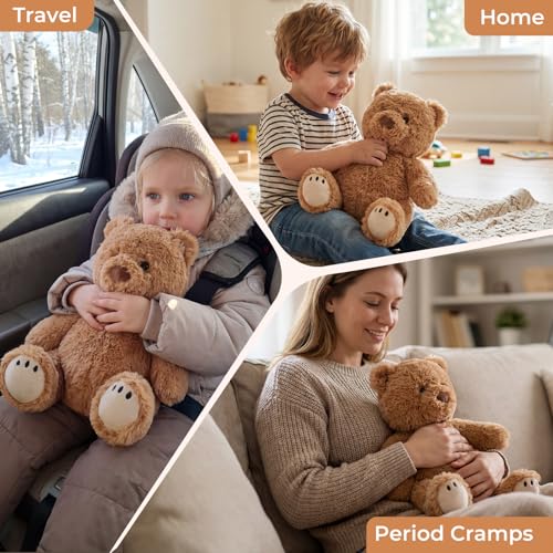 Microwavable Teddy Bear Stuffed Animals, Heatable & Coolable Plush Toys - style: Bear